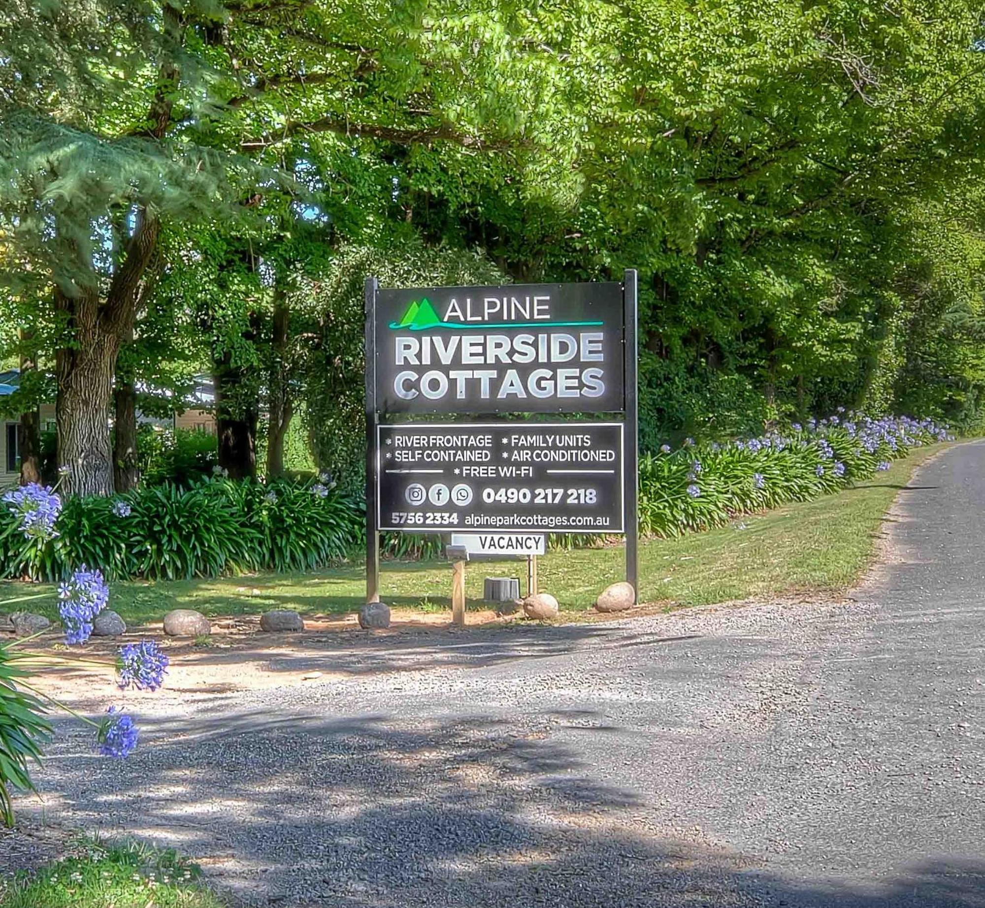 Alpine Park Riverside Cottages Porepunkah Eksteriør bilde